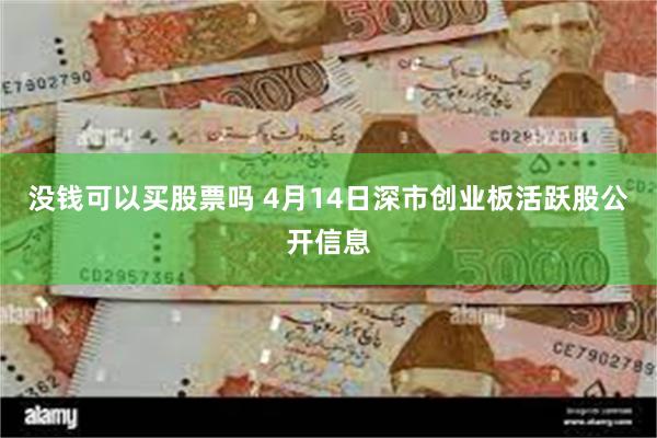 没钱可以买股票吗 4月14日深市创业板活跃股公开信息